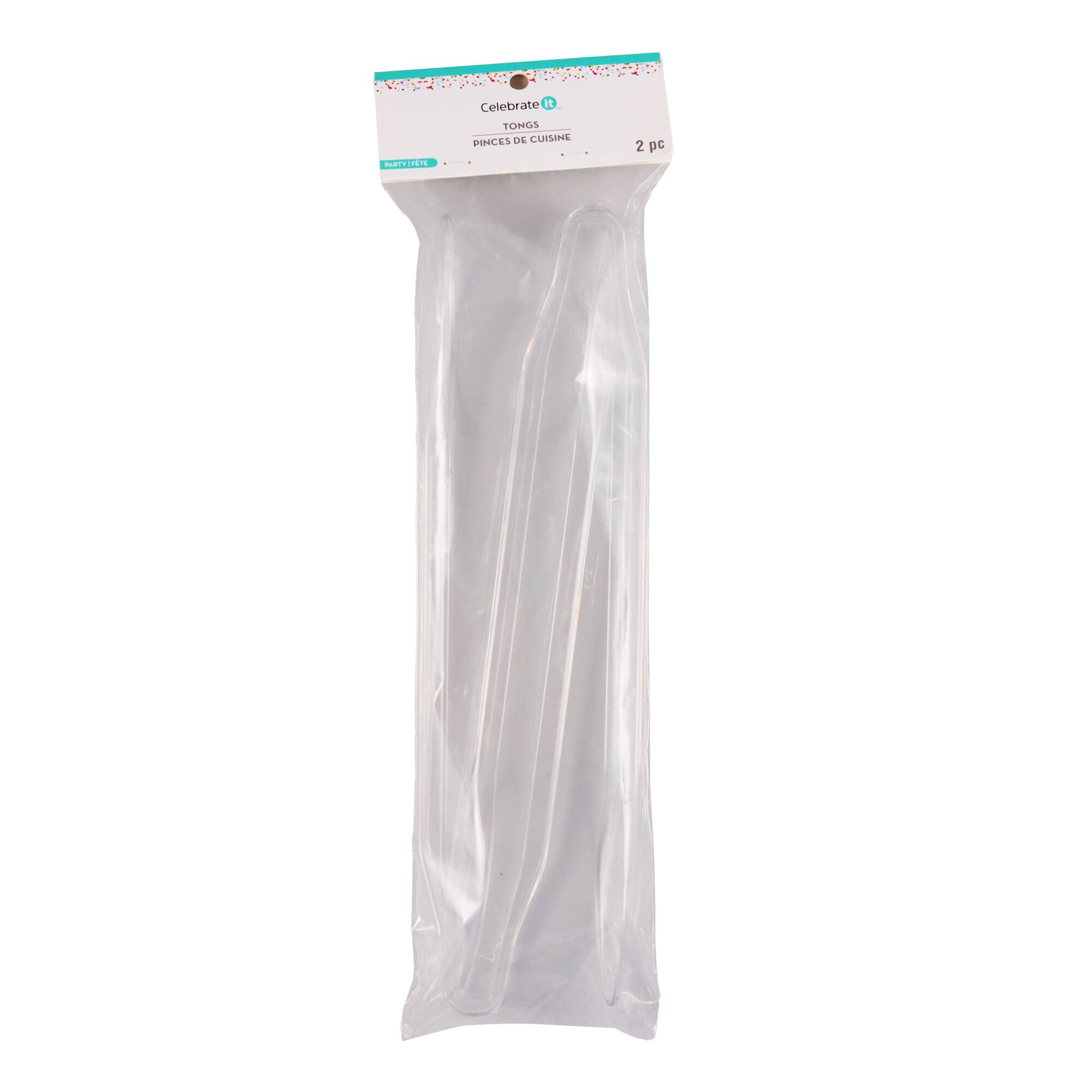 Clear Plastic Tongs, 2ct. by Celebrate It™